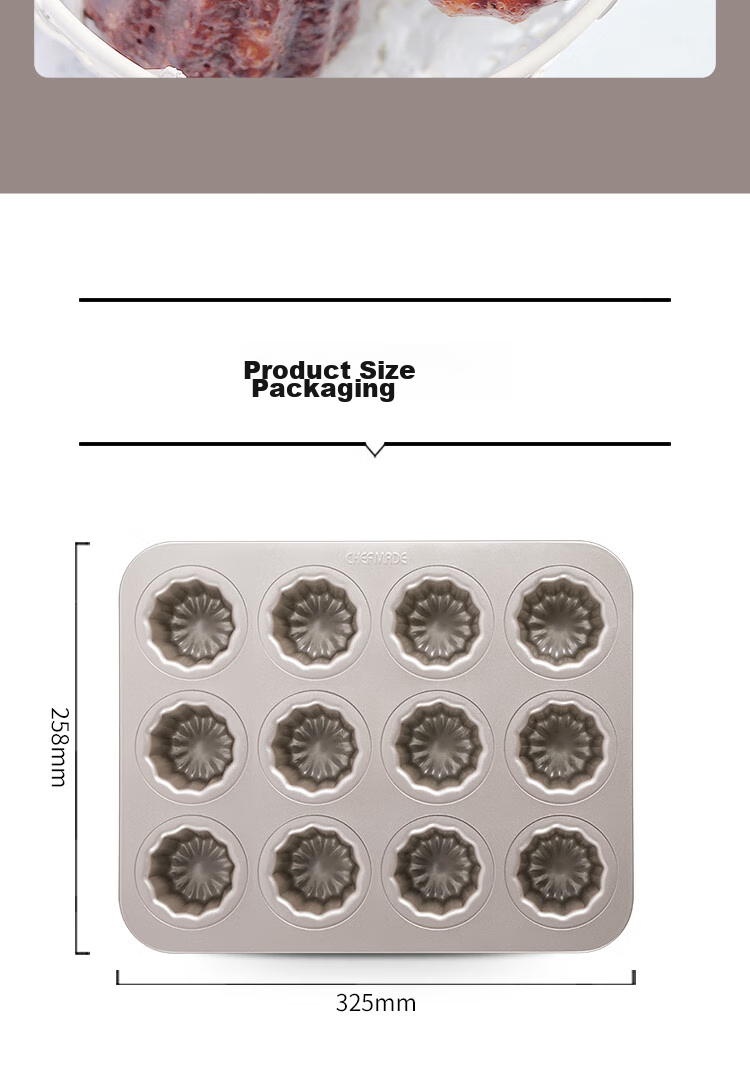 Xuechu Cake Mold, 6-Link Cup 3-Pattern Donut Mold, Butter Rice Cake Mold 15