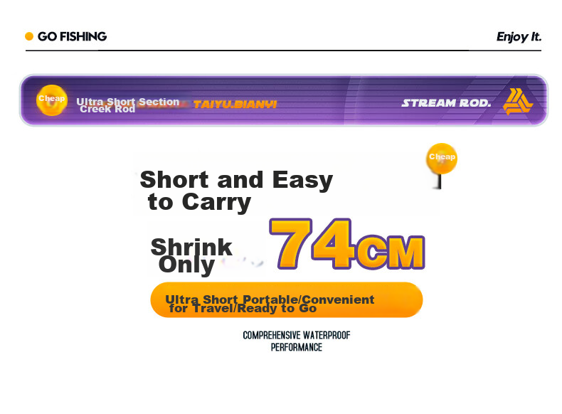 Taiyu 5.4-Meter Fishing Rod, Short Section Stream Rod, 37-Tune Carbon Fiber Ultra-Light Ultra-Hard Hand Rod, Carp And Crucian Carp Rod Set 4