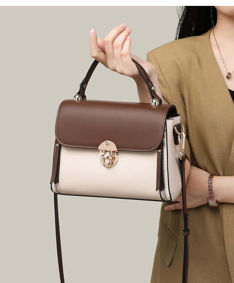 Aiqinghai Leather Handbag, Women's Crossbody Bag, Shoulder Bag, Large Capacity, Practical Birthday And Mother's Day Gift for Mom 1