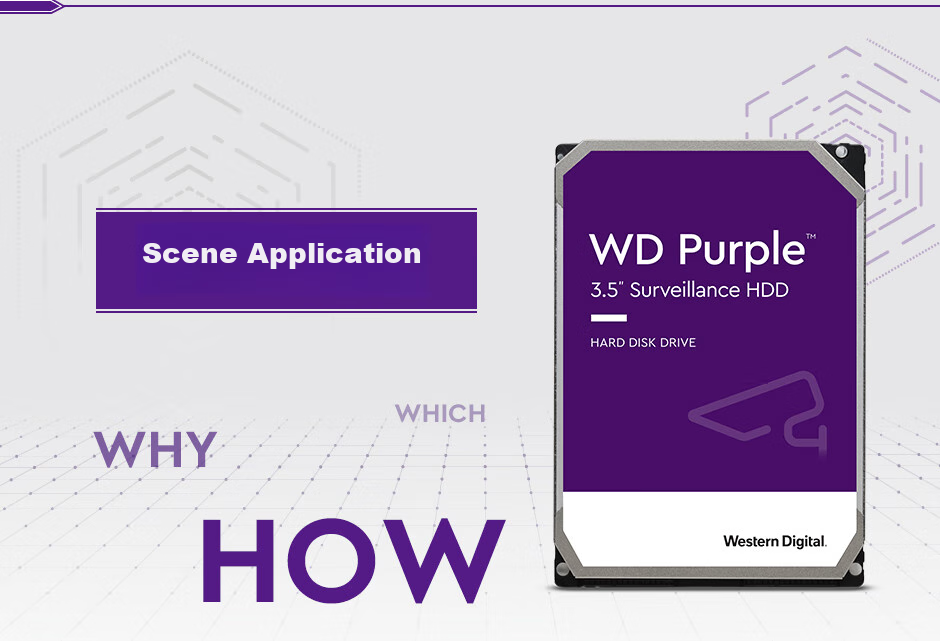 Western Digital (WD) 6TB Surveillance Mechanical Hard Drive, WD Purple, SATA, 256MB CMR Vertical, Security Storage, 3.5-Inch, WD64PURZ 9