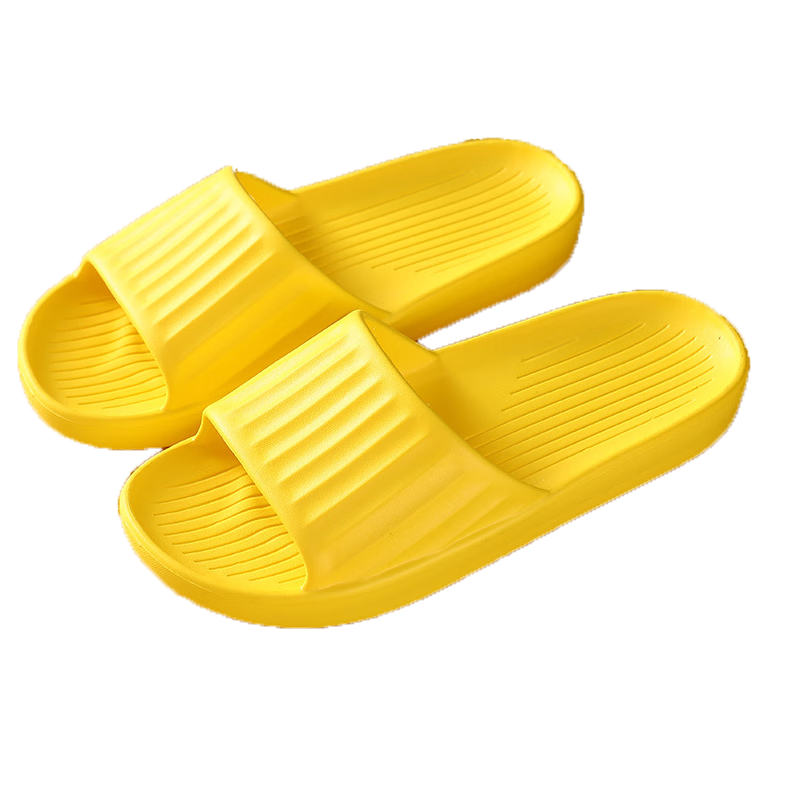 Grace Portable Travel Slippers, Hotel And Home Use, Non-Slip, Reusable Bath Sandals for Guests, Yellow, Size 40-41