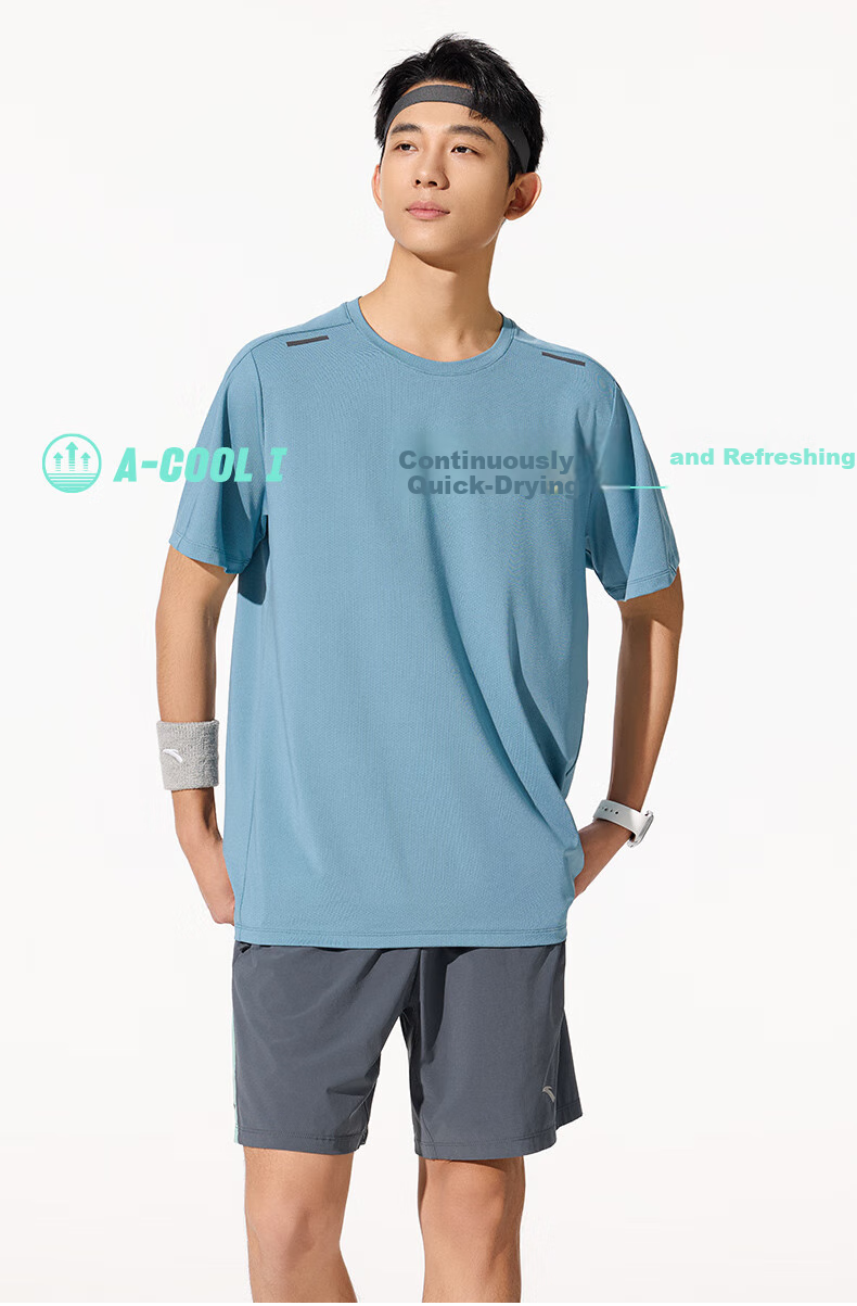 Anta Quick-Dry T-Shirt | Men's Short Sleeve Summer Moisture-Wicking Breathable Training Running Fitness Top 1