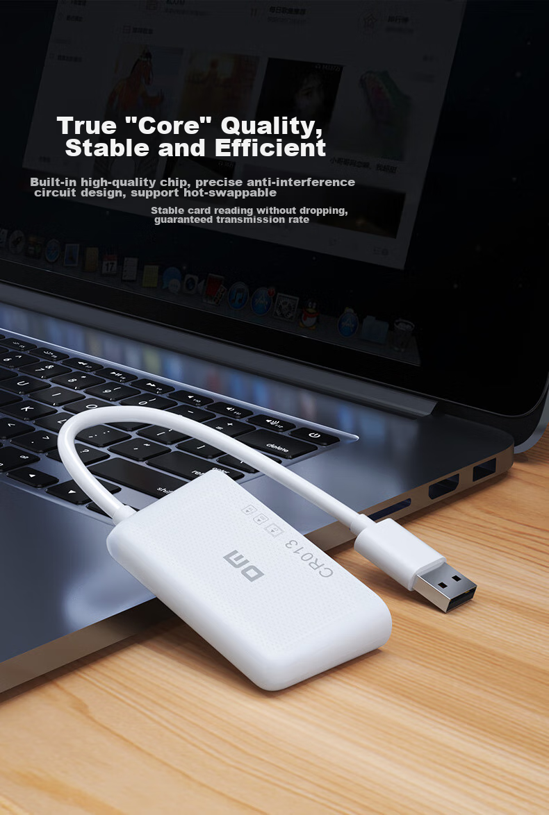 DM Daimai USB2.0 Multifunctional Three-In Card Reader, 15cm, Supports TF/SD/CF And Other Memory Cards for Dash Cam, Phone Card, Camera Storage Memory Card, CR013 6