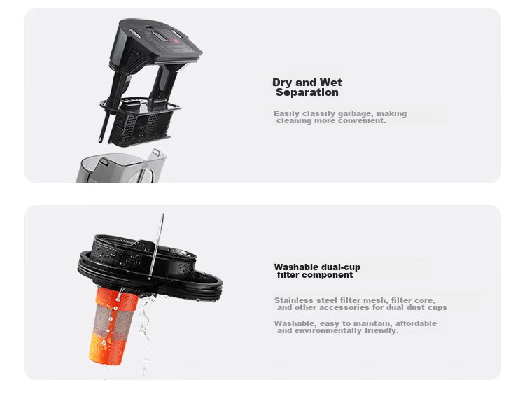 Mijia Xiaomi Wireless Floor Cleaner 3 Max, Sweeping And Vacuuming All-In with Dust Mite Removal, 180° Flat Cleaning for Whole House, Full Chain Sterilization And Hot Air Drying 31
