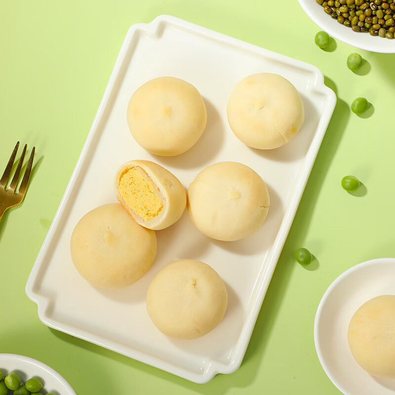 味滋源 绿豆饼500g原味绿豆味早餐代餐宿舍夜宵充饥传统糕点心