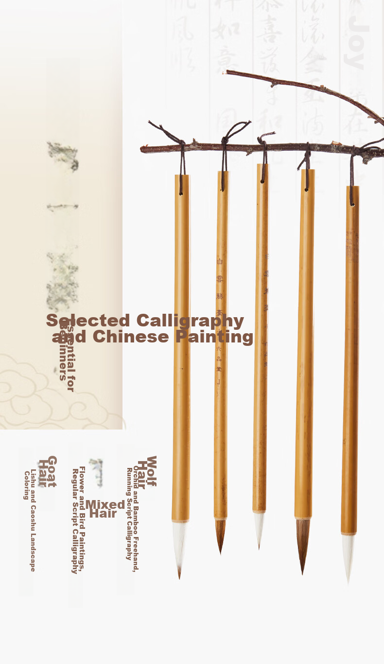 Liupintang Calligraphy Brush Set with Mixed Hair, Large And Small Regular Script for Students' Calligraphy And Chinese Painting, Beginner's Starter Kit with Ink, Ink Dish, Paper, And Four Treasures of The Study 2