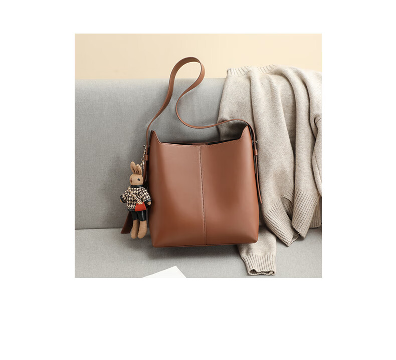 Viney Leather Handbag, Large Capacity Bucket Bag for Women, Light Luxury Shoulder Crossbody Bag, Practical Birthday And Mother's Day Gift for Mom 18