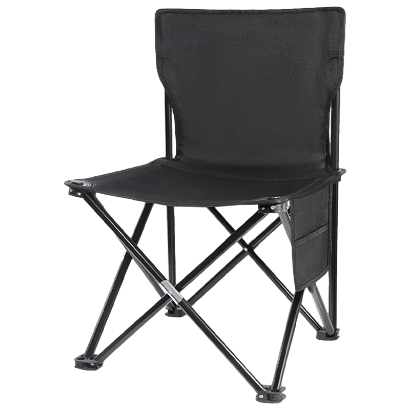 Jiuqiangu Folding Chair Portable Backrest Chair Fishing Stool Small Stool Folding Stool Outdoor Camping Sketching Chair Black 1795