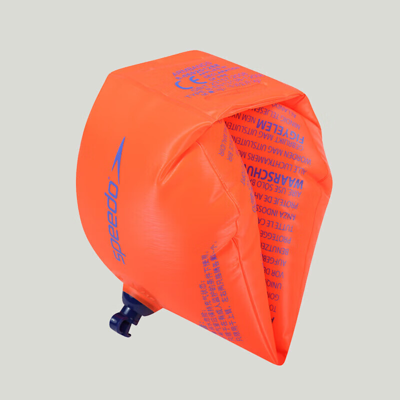 Speedo Swimming Training Aid Safety Inflatable Arm Floats for Children's Early Education, Orange, 12+