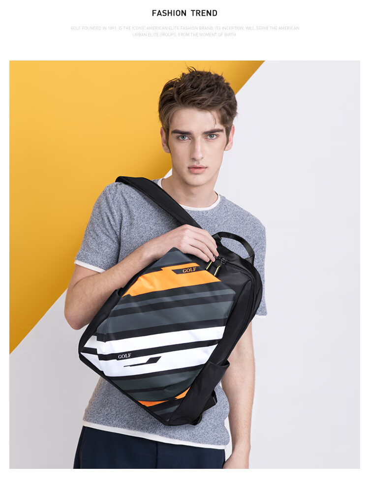 GOLF Backpack for Men, Water-Resistant Travel Backpack, 15.6-Inch Laptop Bag, Student Schoolbag, Commuter Business Trip Backpack 34