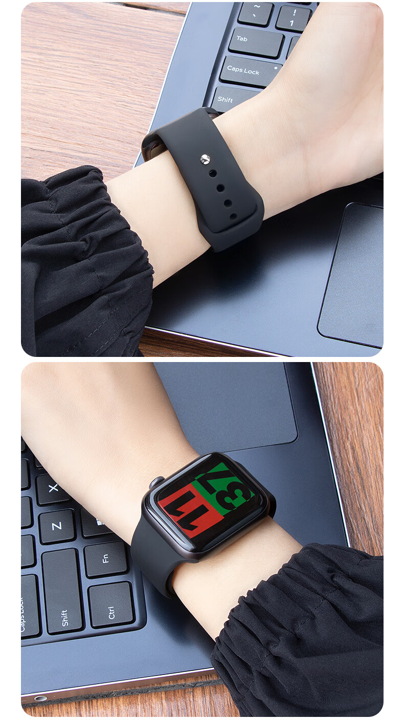 Weiqiantu Compatible with Apple Watch Series 12/11/10/9/8/7/6/ultra4/32, Sports Silicone Watch Band for Men And Wome 15
