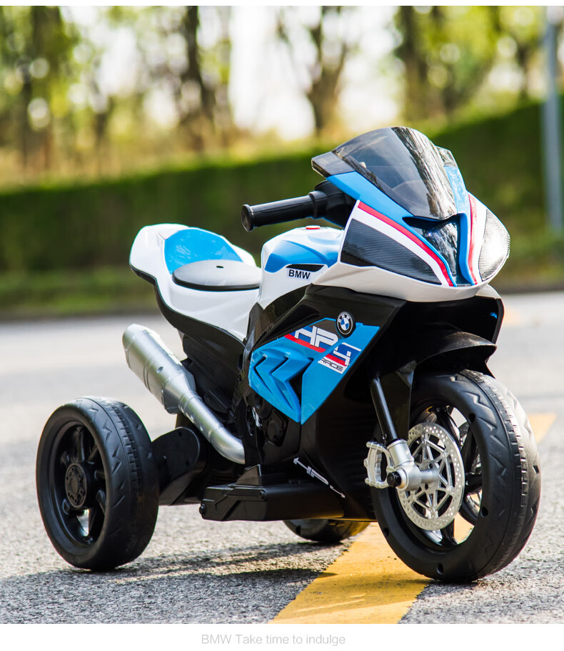 BeRica Children's Electric Tricycle Motorcycle, BMW Authorized Toy Car for Boys And Girls, Rideable, Baby Gift 19