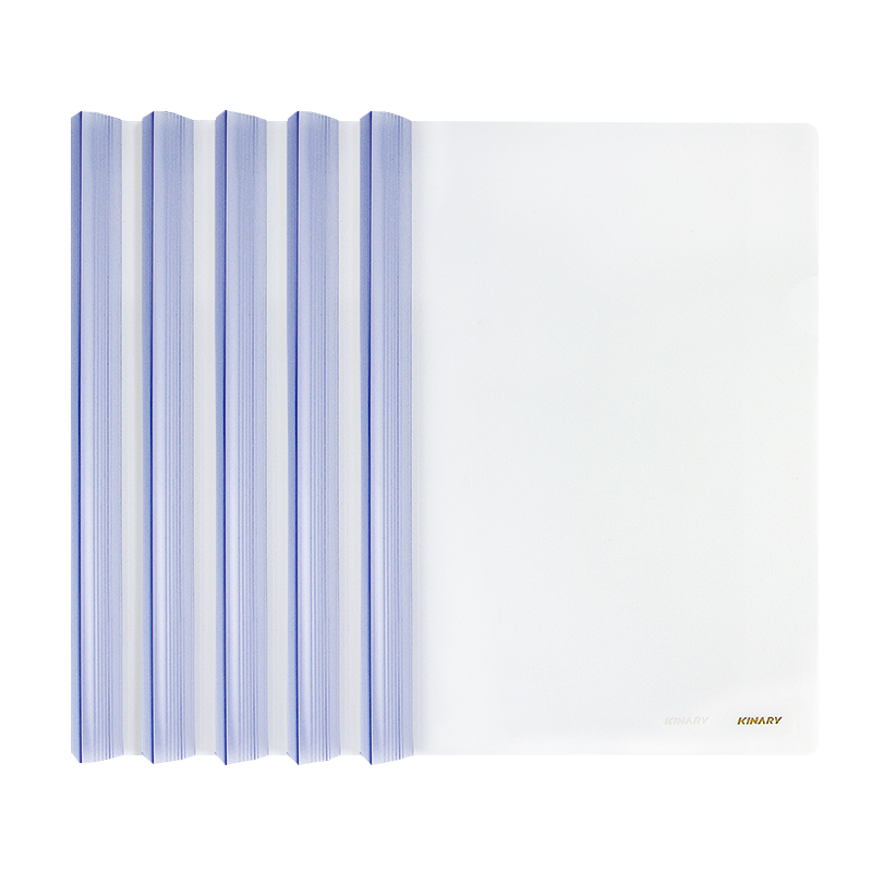 Jindeli 5-Pack 25mm Thick Large Pull Rod File Folders, A4 Sliding Bar Document Folders, Transparent File Folders, Resume Folders, Student Exam Paper Organizer Folders, Frosted Thick Board Q325