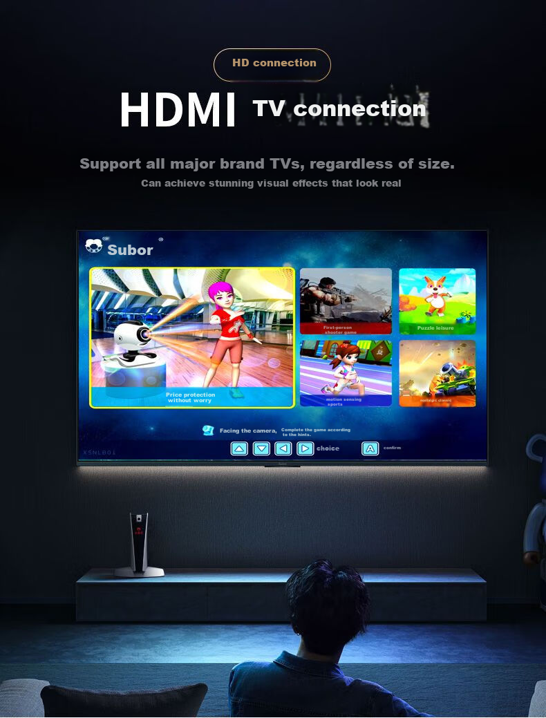 Xiaobawang A20 Motion Gaming Console with AR Camera, Image Sensing, Dual Wireless Dance Mat, Home High-Definition TV Connection, Fitness And Parent-Child Interactive A20+ Dance Mat 4