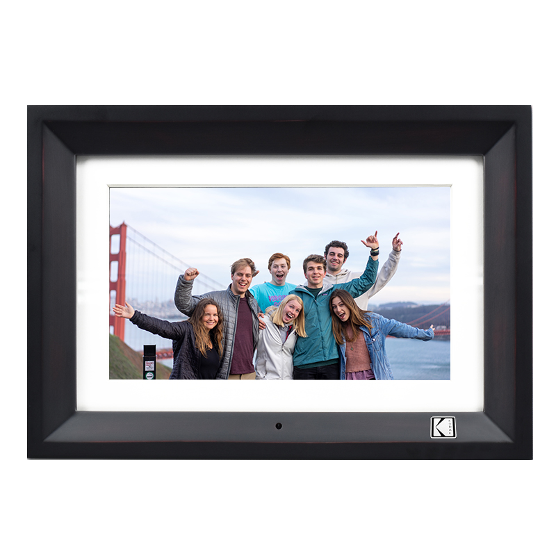 KODAK 1020V Digital Photo Frame 10.1-inch HD Electronic Album Remote Control Video Photo Music Player Noble Black