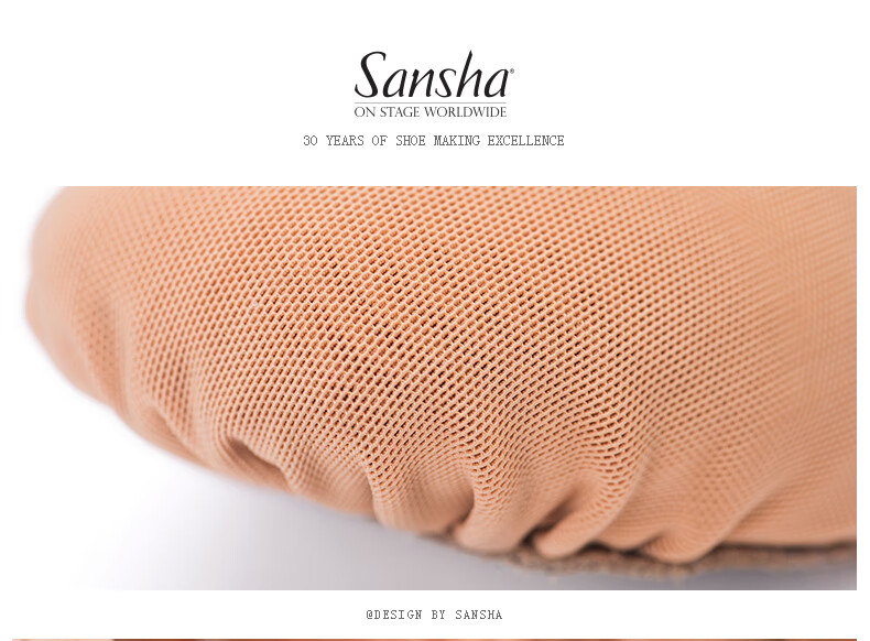 Sansha Adult Ballet Practice Shoes, Elastic Mesh with Leather Sole, Cat Paw Dance Shoes, Breathable Soft Shoes, 357X Meat Size 37 19