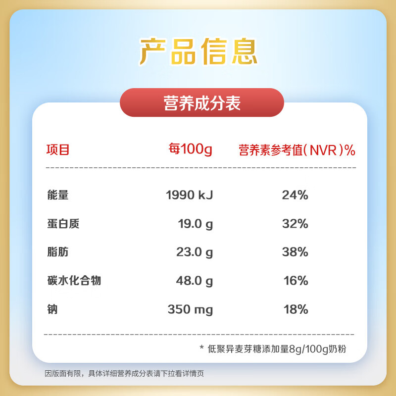 飞鹤经典1962中老年高钙多维奶粉900g罐装成人奶粉送父母长辈