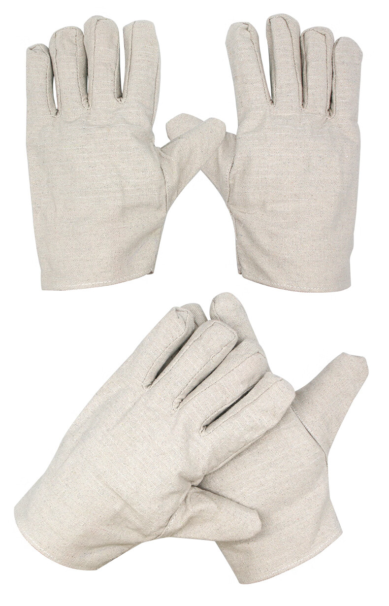 Maozheng Double-Layer Canvas Work Gloves, 10 Pairs, Thickened Wear-Resistant Tear-Resistant Welding Soldering Handling Mechanical Maintenance Work Protection MZS-F100 9