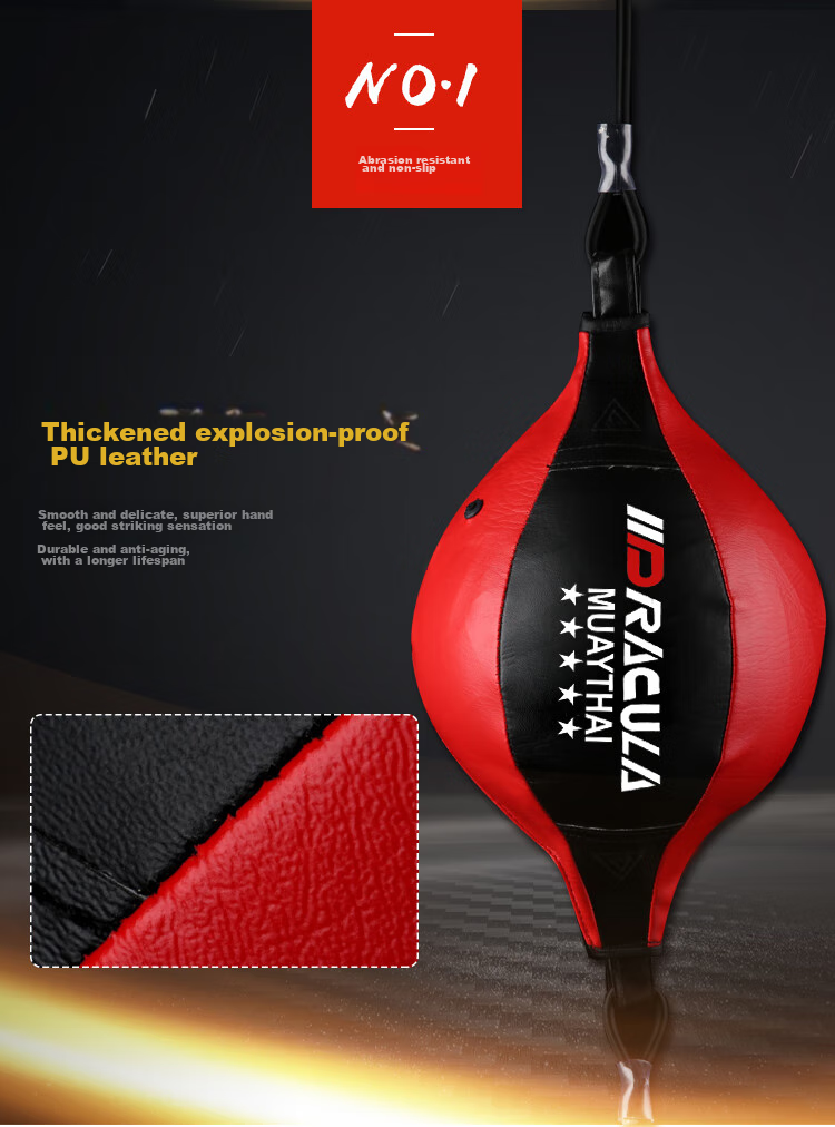 MUAYTHAI DRACULA Boxing Speed Ball, Rebound Ducking Earth Hanging Home Fitness Training Equipment Reaction Ball Gold 11