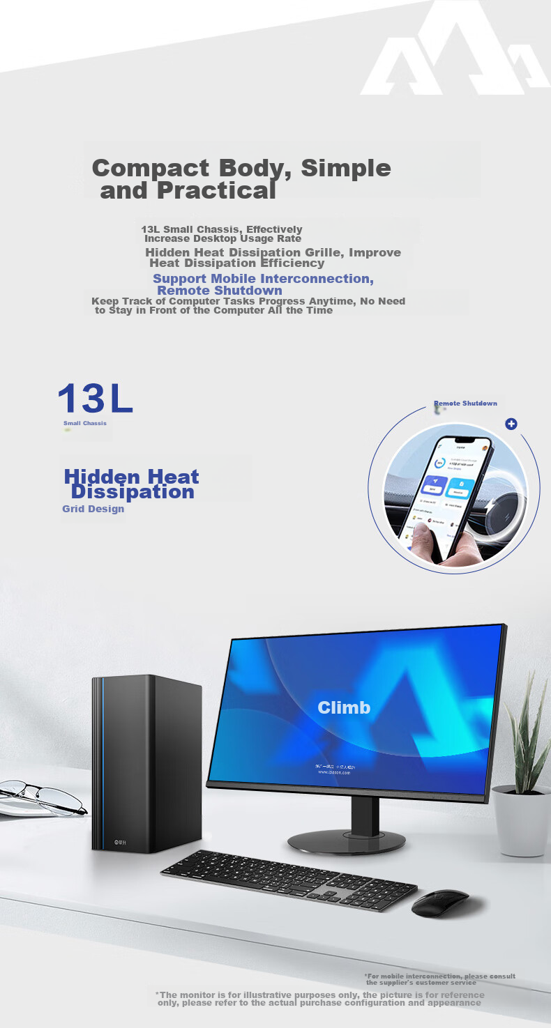 Pansheng Shangrui 3 Office Business Home Desktop Computer Mini PC (AMD A10 Quad-Core 16GB 512GB) 2