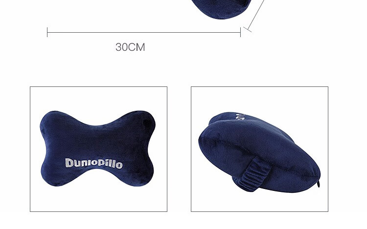 Dunlopillo Car Headrest Latex Pillow, Universal Bone Pillow, Travel Office Cervical Spine Support Pillow, Blue 9