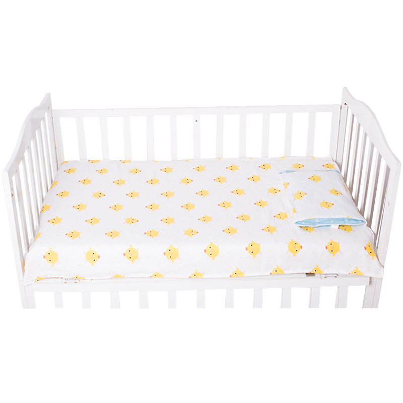 Xiqinbao Baby Crib Sheet, Kindergarten Bed Sheet, Newborn Bed Sheet, Infant Bed Sheet, 136*75cm, Yellow Chick Patter