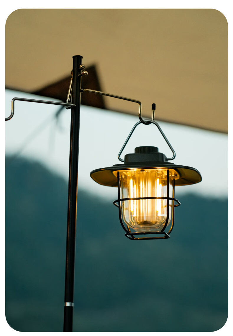 TCL Outdoor Camping Light, Retro Atmosphere Lamp, Long-Lasting Battery Life, Tent Lighting, LED Hanging And Handheld Lamp 10