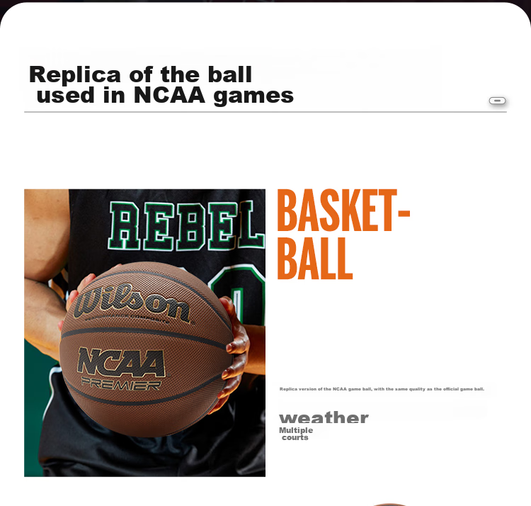 Wilson NCAA LEGEND Series Adult Basketball, Indoor And Outdoor Use, Size 7 Ball 2