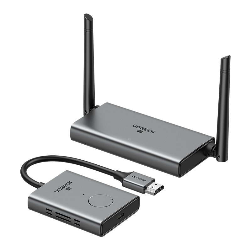 UGREEN HDMI Wireless Screen Mirroring Device, High-Definition Conference Sharing Device, Compatible with Laptops, Set-Top Boxes, TV, Monitors, Projectors, Point-To 50-Meter Transmitter 50633