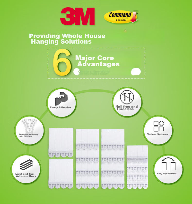 3M Picture Hanging Strips, 28 Sets, No-Mark Adhesive Hooks, Highman Magic Tape Hooks, Assorted Bulk Pack 1