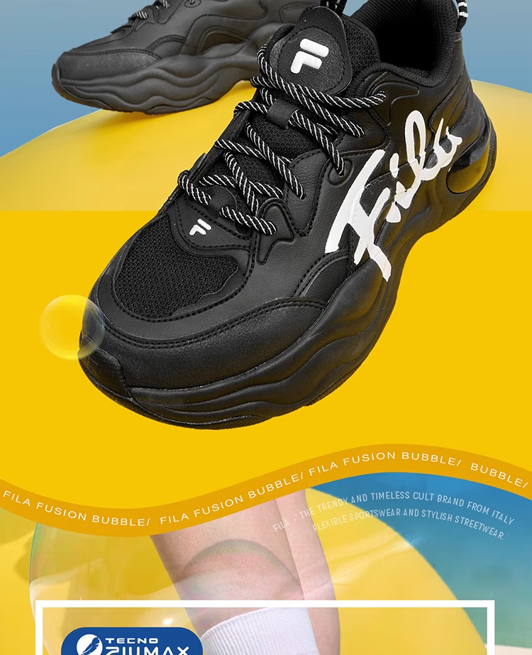 FILA FUSION Official Trendy Brand Women's Shoes BUBBLE Dad Casual Running Shoes Versatile Bubble Shoes 6