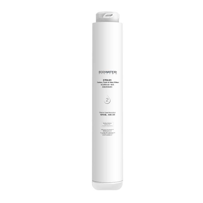 ECOWATER Water Purifier Household Original Consumables Compressed Activated Carbon Filter Cartridge CTO-01 Compatible with ERO151-3 ERO152-3 Series