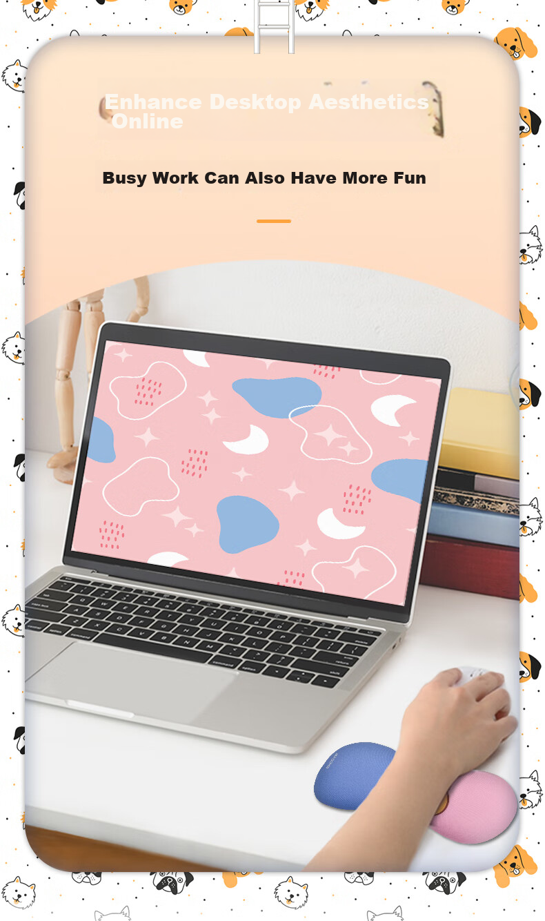 EXCO Corgi Mouse Hand Rest Wrist Pad Silicone Large Wrist Support Cute Cartoon Mouse Pad Wrist Guard Laptop Keyboard Gaming Hand Pad Wrist Rest 8788 13