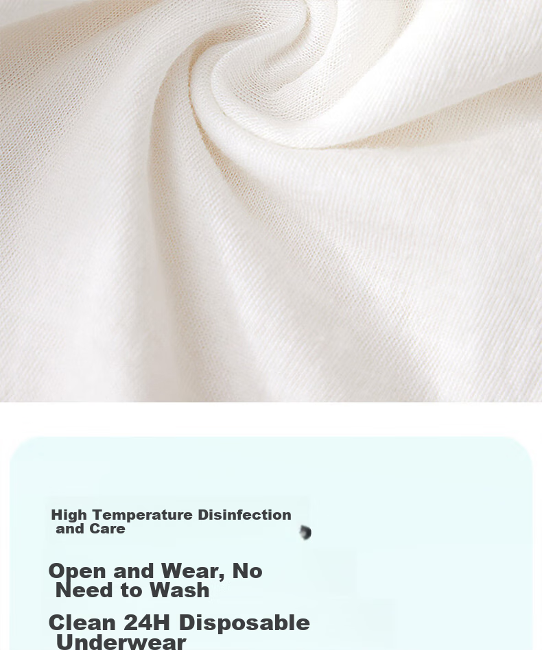 LangSha Disposable Men's Underwear, 5-Pack, Pure Cotton, No-Wash Sterilized, for Business Trips And Travel, Boxer Briefs, White Daily Disposable Underpants for Me 5