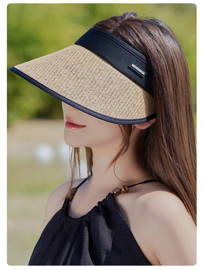 FitonTon Foldable Sun Hat for Women, Summer Outdoor Straw Hat, UV Protection Sun Hat, Beach Hat 12