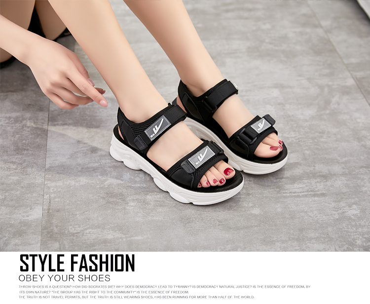 Warrior Women's Sandals with Velcro Straps, Versatile Flat Beach Shoes, Outdoor Single-Strap Casual Women's Shoes WSL(WZ)-0297 0297 Beige 38 3
