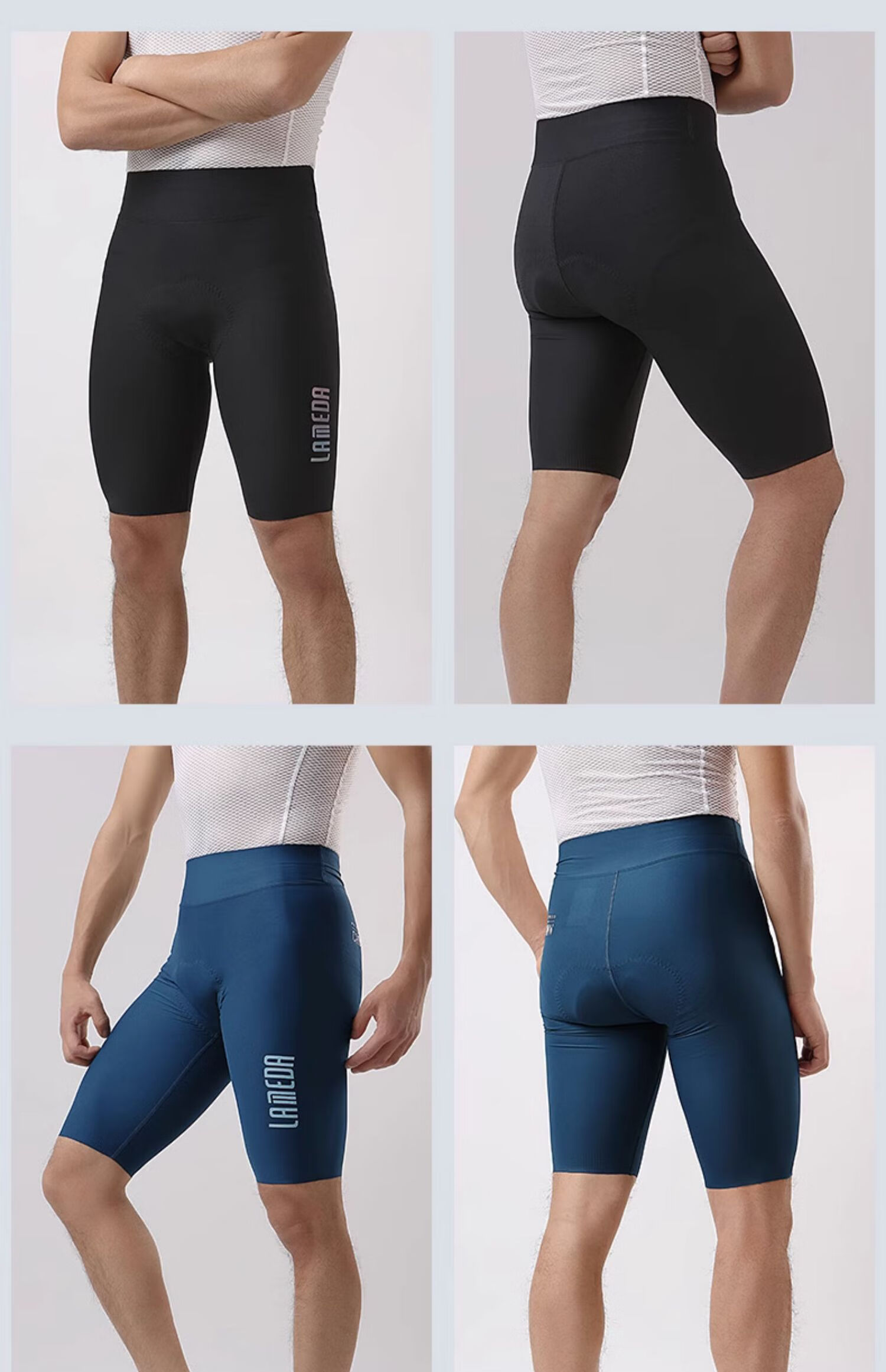 Lameda Summer Cycling Shorts for Men, Mountain Bike And Road Bike Bicycle Pants, Lightweight Bicycle Shorts, Black 2XL 14