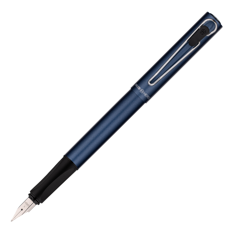 HERO E501 Iridium Nib Fountain Pen EF Tip Blue Matte New Year Gift Stylish Business Office Student Writing Practice Ink Pen