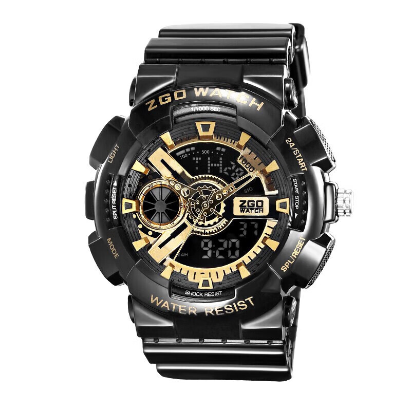 正港（ZGO）电子手表男学生防水运动电子表青少年初高中生腕表男孩礼物 851黑