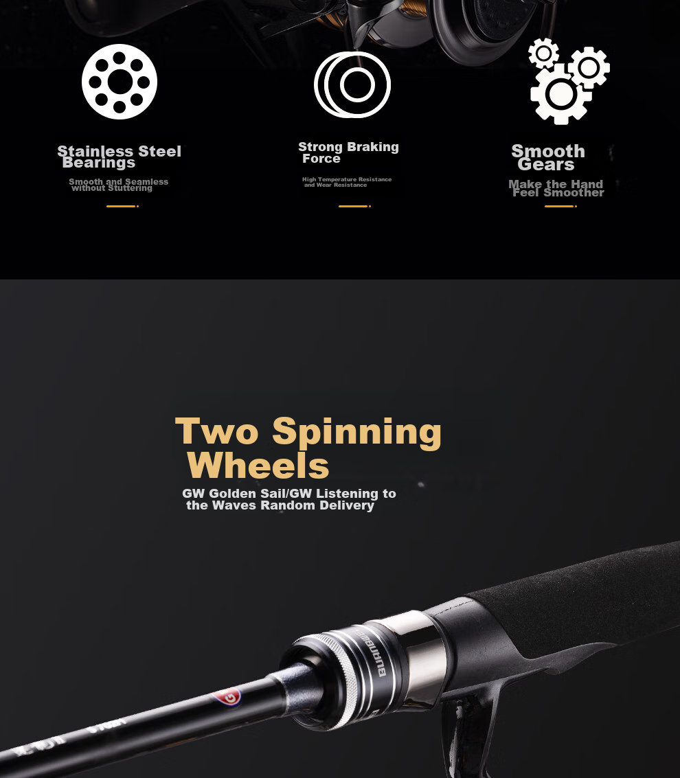 GW Sulong Second Generation Lure Rod, Straight Handle, 2.1 Meters, M Action, Spinning Reel, for Bass, Mandarin Fish, Topmouth Culter, Lure Rod Set 13