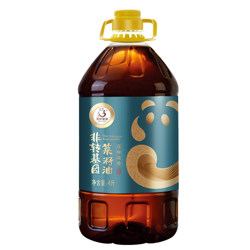 天府菜油【保真菜籽油】四川压榨浓香菜籽油4L 四川风味非转基因 国企出品