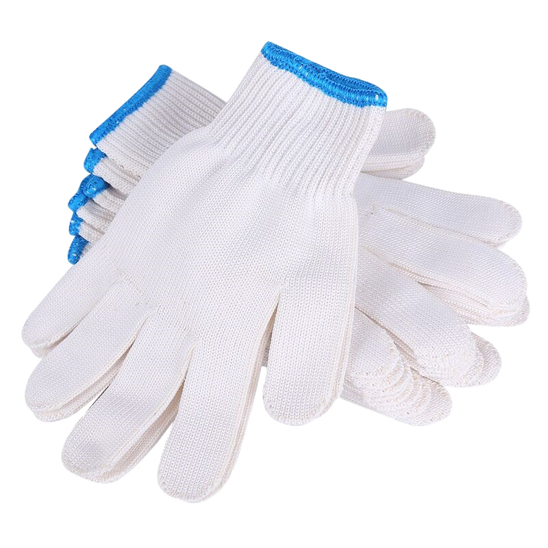 BAIGE Nylon Thread Thick Gloves Breathable Wear-Resistant Anti-Slip Worksite Labor Protection Gloves 500g 12 Pairs CW537536