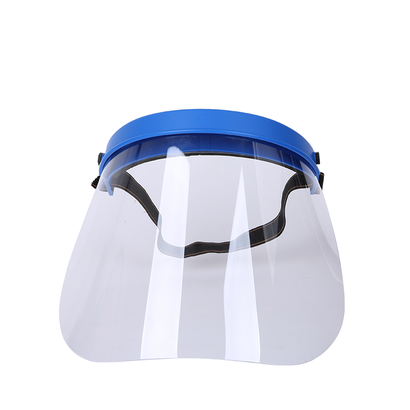 ZhongAn High Transparency Protective Industrial Face Shield Impact Resistant Oil Smoke Dust Resistant Pesticide Isolation Mask HF416 Blue