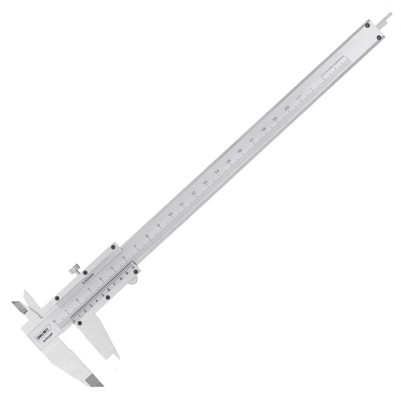 Deli Professional Precision Vernier Caliper High Accuracy Stainless Steel Mechanical Caliper 0-200mm Compliant with National Standards