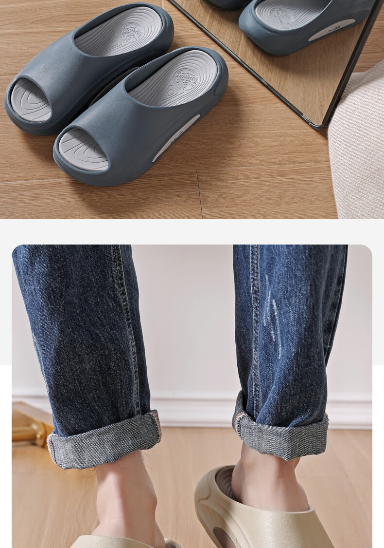 Huili Men's Slippers, Summer Outdoor Non-Slip Quick-Drying Beach Shoes, Home Sports Sandals, HL02251 White And Black, Size 40-41 10