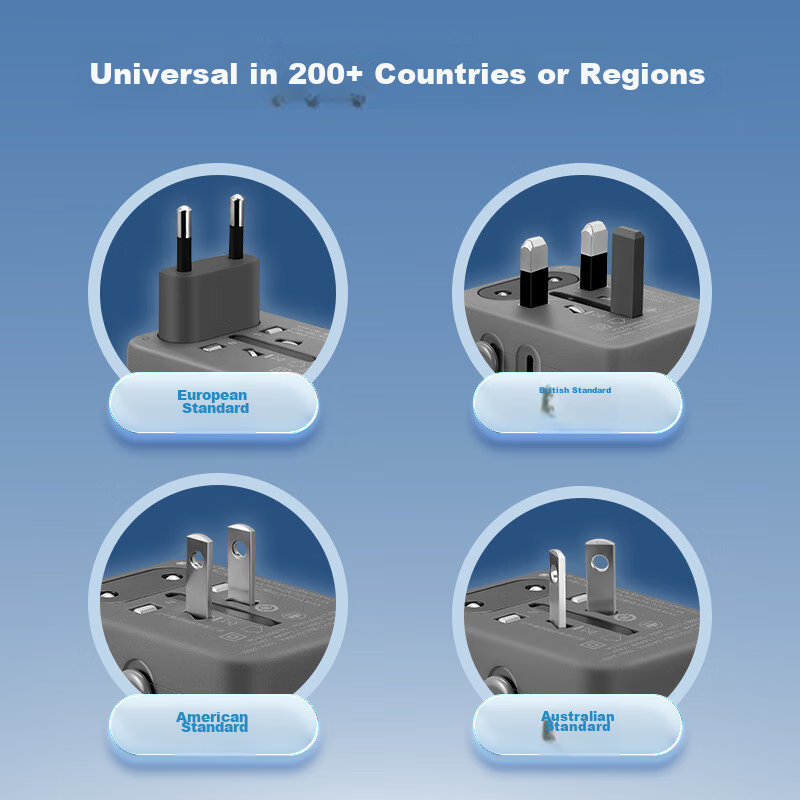 公牛（BULL）15W USB多国旅行插座/全球通用转换插头/转换器 国外及部分地区欧标美标澳标英标 GN-L10U15无开关