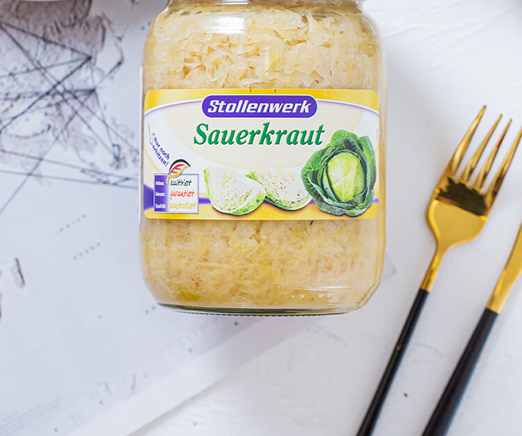 德国进口 碧绿屋酸椰菜罐头680g 包菜甘蓝切丝腌菜泡菜酸椰菜榨菜酱菜