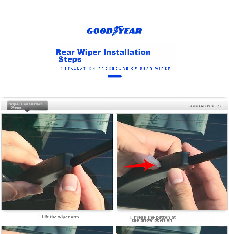 Goodyear Rear Wiper Blade for Highlander 2009-2021, 18-Inch Toyota 2013 Original 15 Rubber Strip 2009 Old Model 12 Rear Window Wiper Blade 10