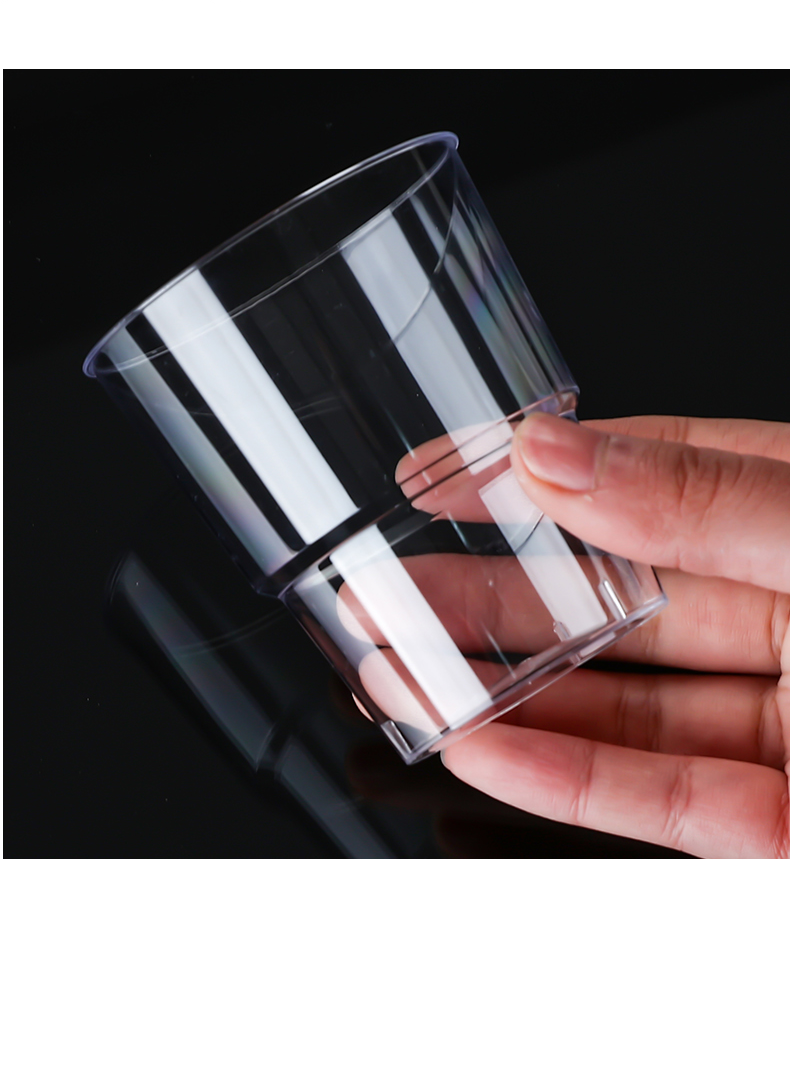 航空杯 一次性硬塑太空杯230ml透明水杯100只加厚商务杯招待一次性