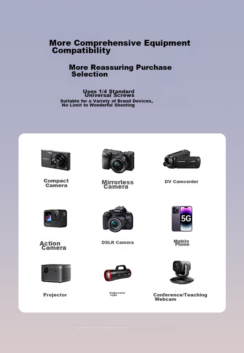 JIAHUACAI Tripod for Smartphones, Cameras, Mirrorless Cameras, DSLR, Sony, Canon Photography And Videography, Horizontal And Vertical Shooting Stabilization, Indoor Selfie, TikTok Live Streaming, Short Video, Outdoor Portable Stand 17